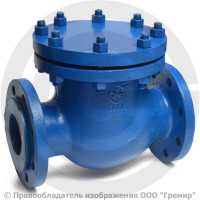 Клапан обратный поворотный стальной фланцевый Ду-150 Ру-40 (Т<425°С) 19лс53нж ЧАЗ