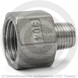 Футорка обратная нержавеющая AISI 304 Ду 20-15 (3/4"-1/2")