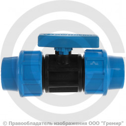 Кран ПНД компрессионный Дн 20-20 Ру-16 Джилекс