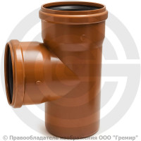 Тройник НПВХ (ПВХ) с раструбом коричневый Дн 160-110 87гр б/нап в/к Агригазполимер Тройник НПВХ (ПВХ) с раструбом коричневый Дн 160-110 87гр б/нап в/к Агригазполимер