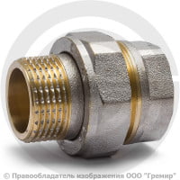 Американка (соединитель) латунная прямая ВР-НР (ВН-НАР) Ду-15 (1/2") никель Aquasfera Американка (соединитель) латунная прямая ВР-НР (ВН-НАР) Ду-15 (1/2") никель Aquasfera