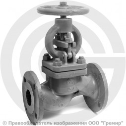 Клапан запорный стальной фланцевый Ду-40 Ру-16 (Т<425°С) 15с65нж ЧАЗ