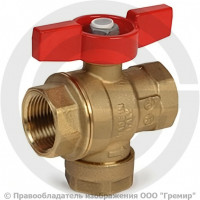 Кран латунный с фильтром Ду-20 (3/4") Ру-32 ВР (ВН) никель полнопроходной бабочка Giacomini R701 Кран латунный с фильтром Ду-20 (3/4") Ру-32 ВР (ВН) никель полнопроходной бабочка Giacomini R701