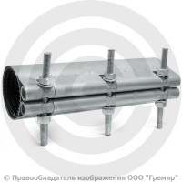 Хомут ремонтный односторонний нержавеющий Ду-200 L=200мм