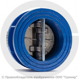 Клапан обратный двухстворчатый чугунный межфланцевый Ду-80 Ру-16 (Т<130°С) ств чугун Китай