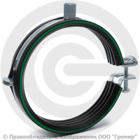 Хомут крепежный оцинкованный с резиновой прокладкой (Дн 112-115) (4") М8/М10 б/к Mupro Optimal Junior Хомут крепежный оцинкованный с резиновой прокладкой (Дн 112-115) (4") М8/М10 б/к Mupro Optimal Junior