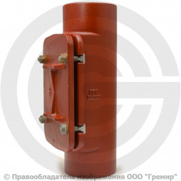 Ревизия чугунная безраструбная SML Ду-250 с прямоугольной крышкой Китай