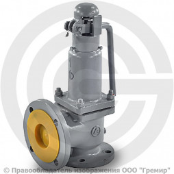 Клапан предохранительный пружинный угловой стальной фланцевый Ду 25-40 Рн=0.5...2бар (Т<425°С) 17с28нж Арма-Пром