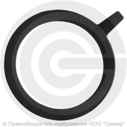 Прокладка фланцевая резиновая ТМКЩ Ду-500 Ру-10 (615х528х5) 5 мм с ушком исп.А ГОСТ 15180-86