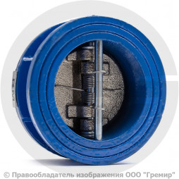 Клапан обратный двухстворчатый чугунный межфланцевый Ду-125 Ру-16 (Т<130°С) ств чугун Китай