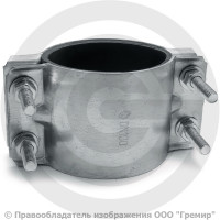 Хомут ремонтный двухсторонний оцинкованный Ду-100 (Дн 108-118) L=103мм ККАЗ Хомут ремонтный двухсторонний оцинкованный Ду-100 (Дн 108-118) L=103мм ККАЗ