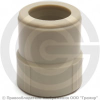 Муфта PP-R переходная серая внутренняя-наружная пайка Дн 63-20 VALFEX Муфта PP-R переходная серая внутренняя-наружная пайка Дн 63-20 VALFEX