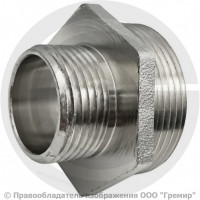 Ниппель латунный переходной НР (НАР) Ду 32-15 (1 1/4"-1/2") никель SantechSystems Ниппель латунный переходной НР (НАР) Ду 32-15 (1 1/4"-1/2") никель SantechSystems