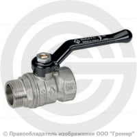 Кран латунный Ду-40 (1 1/2") Ру-20 ВР-НР (ВН-НАР) никель рычаг Bugatti серия 605 Кран латунный Ду-40 (1 1/2") Ру-20 ВР-НР (ВН-НАР) никель рычаг Bugatti серия 605