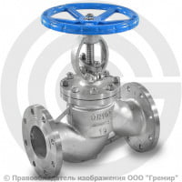 Клапан запорный нержавеющий фланцевый Ду-40 Ру-16 (Т<250°С) 15нж65нж Китай Клапан запорный нержавеющий фланцевый Ду-40 Ру-16 (Т<250°С) 15нж65нж Китай