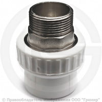 Муфта PP-R комбинированная под ключ белая НР (НАР) Дн 110-4" RTP (РосТурПласт) Муфта PP-R комбинированная под ключ белая НР (НАР) Дн 110-4" RTP (РосТурПласт)