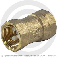 Клапан обратный осевой латунный Ду-15 (1/2") Ру-16 ВР (ВН) (Т<225°С) диск пластик КОП Пензапромарматура Клапан обратный осевой латунный Ду-15 (1/2") Ру-16 ВР (ВН) (Т<225°С) диск пластик КОП Пензапромарматура