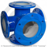 Крест с пожарной подставкой фланцевый ППКФ Ду 150-100 ВЧШГ с ЦПП цинк+AL ГОСТ ISO 2531-2012 Крест с пожарной подставкой фланцевый ППКФ Ду 150-100 ВЧШГ с ЦПП цинк+AL ГОСТ ISO 2531-2012