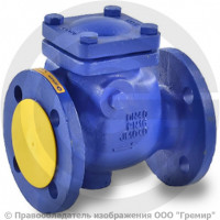 Клапан обратный поворотный чугунный фланцевый Ду-125 Ру-16 (Т<300°С) заслонка нерж 302A Zetkama Клапан обратный поворотный чугунный фланцевый Ду-125 Ру-16 (Т<300°С) заслонка нерж 302A Zetkama