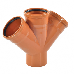 Крестовина PP-B коричневая Дн 110-110-110 45гр б/нап в/к VALFEX