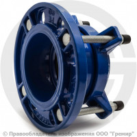 Муфта чугунная соединительная для ПЭ труб Ду-150 (Дн 160-160) Ру-16 ПФРК-Е Benarmo