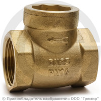 Клапан обратный поворотный латунный Ду-80 (3") Ру-16 ВР (ВН) (Т<100°С) Китай Клапан обратный поворотный латунный Ду-80 (3") Ру-16 ВР (ВН) (Т<100°С) Китай