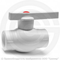 Кран PP-R Дн 63 внутренняя пайка белый Ultra Pro Aqua