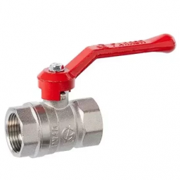 Кран латунный Ду-40 (1 1/2") Ру-40 ВР (ВН) муфтовый никель рычаг RTP (РосТурПласт)