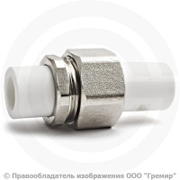 Штуцер PP-R разборный белый Дн 32 Pro Aqua Штуцер PP-R разборный белый Дн 32 Pro Aqua