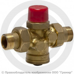 Клапан балансировочный комбинированный латунный муфтовый Ду-32 Ру-16 НР (НАР) Kvs=1.3м3/ч без ниппелей R206A-1 Giacomini