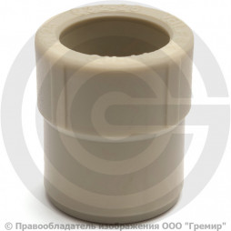 Муфта PP-R редукционная серая внутренняя-наружная пайка Дн 63-50 Pro Aqua
