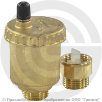 Воздухоотводчик автоматический латунный Ду-15 (1/2") Ру-10 НР (НАР) прямой с отсечным клапаном Icma 707