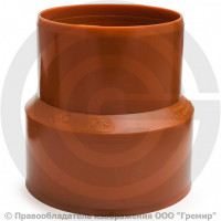 Переход НПВХ (ПВХ) на чугун коричневый Дн 200 б/нап б/манжеты Ostendorf KGUG Переход НПВХ (ПВХ) на чугун коричневый Дн 200 б/нап б/манжеты Ostendorf KGUG