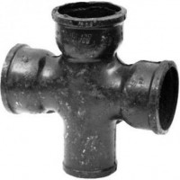 Крестовина чугунная канализационная прямая Ду 100-100-100 90гр б/н одноплоскостная ГОСТ 6942-98 Крестовина чугунная канализационная прямая Ду 100-100-100 90гр б/н одноплоскостная ГОСТ 6942-98