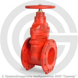 Задвижка чугунная фланцевая Ду-150 Ру-16 (Т<150°С) красная 30ч39р (МЗВГ) Зав. им. Гаджиева