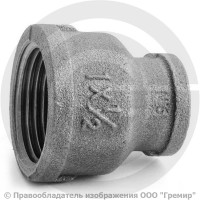 Муфта переходная чугунная ВР (ВН) Ду 25-15 (1"-1/2") Муфта переходная чугунная ВР (ВН) Ду 25-15 (1"-1/2")