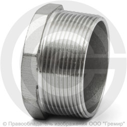 Заглушка нержавеющая AISI 304 6-ти гранная НР (НАР) Ду-50 (2")