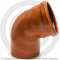 Отвод НПВХ (ПВХ) с раструбом коричневый Дн 160 67гр б/нап в/к Ostendorf KGB Отвод НПВХ (ПВХ) с раструбом коричневый Дн 160 67гр б/нап в/к Ostendorf KGB