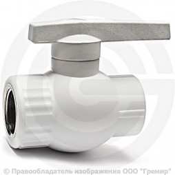 Кран PP-R Дн 25-3/4" ВР (ВН) белый RTP (РосТурПласт)