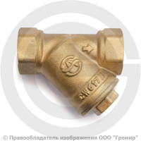 Фильтр сетчатый Y-образный латунный Ду-15 (1/2") Ру-20 ВР (ВН) (Т<150°С) под пломбу Aquasfera 4001 Фильтр сетчатый Y-образный латунный Ду-15 (1/2") Ру-20 ВР (ВН) (Т<150°С) под пломбу Aquasfera 4001