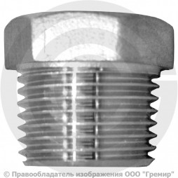 Заглушка нержавеющая AISI 304 6-ти гранная НР (НАР) Ду-80 (3")