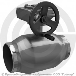 Кран стальной под приварку с редуктором Ду-250 Ру-25 L=530мм LD КШ.Ц.П.Р. 250/200.025.Н/П