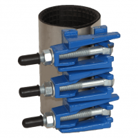 Хомут ремонтный нержавеющий с чугунным замком Ду-125 (Дн 130-145) L=200мм Benarmo