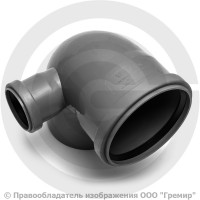 Отвод PP-H с выходом левый серый Дн 110-50 45гр б/нап в/к RTP (РосТурПласт) 2 Отвод PP-H с выходом левый серый Дн 110-50 45гр б/нап в/к RTP (РосТурПласт) 2