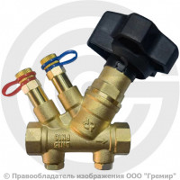 Клапан балансировочный ручной латунный муфтовый Ду-32 Ру-16 ВР (ВН) Kvs=14.11м3/ч с измерительными ниппелями MVT-R Ридан Клапан балансировочный ручной латунный муфтовый Ду-32 Ру-16 ВР (ВН) Kvs=14.11м3/ч с измерительными ниппелями MVT-R Ридан