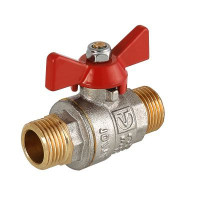 Кран латунный Ду-20 (3/4") Ру-25 НР (НАР) никель бабочка RTP (РосТурПласт) Кран латунный Ду-20 (3/4") Ру-25 НР (НАР) никель бабочка RTP (РосТурПласт)