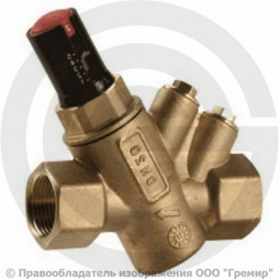 Клапан балансировочный автоматический латунный муфтовый Ду-50 Ру-25 ВР (ВН) Kvs=16.1м3/ч без ниппелей R206A Giacomini