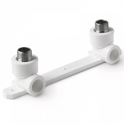 Планка PP-R монтажная белая НР (НАР) Дн 25-1/2" PRO VALFEX