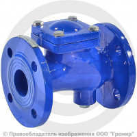 Клапан обратный шаровый чугунный фланцевый Ду-150 Ру-16 (Т<80°С) шар сталь+NBR Benarmo