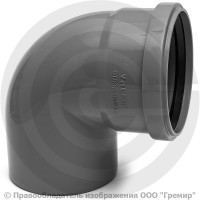 Отвод PP-H серый Дн 110 87гр б/нап в/к Ostendorf HT HTB Отвод PP-H серый Дн 110 87гр б/нап в/к Ostendorf HT HTB